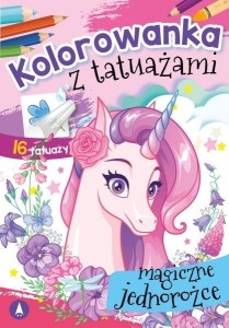Kolorowanka z tatuażami Magiczne Jednorożce
