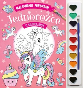 Kolorowanka - Malowanie farbkami Jednorożce