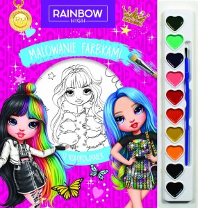 Kolorowanka - Malowanie farbkami Rainbow High