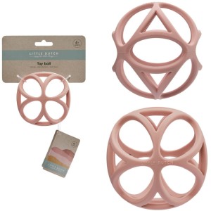 Gryzak - piłeczka silikonowa Pink, Little Dutch