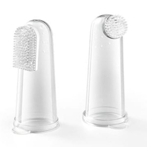 Zestaw - 2 szczoteczki na palec do zębów dla niemowląt, Babyono