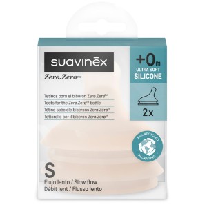 Smoczki o wolnym przepływie S do butelki Zero Zero, Suavinex