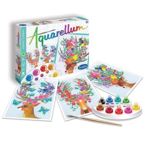 Zestaw do malowania Aquarellum - Kwieciste Jelenie, SentoSphere