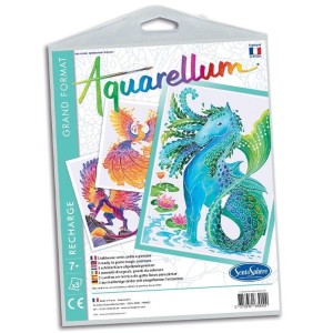 Duże plansze zapasowe Aquarellum A4 - Mityczne Stworzenia, SentoSphere