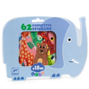 Naklejki dla maluchów ZWIERZĄTKA SAFARI 18m+, Djeco