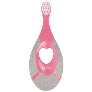 Szczoteczka do zębów 0-2 lata Różowa, Akuku