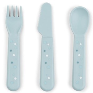 Sztućce dla dzieci Foodie Happy Dots Blue, Done By Deer