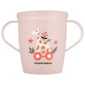 Kubek otwarty z uchwytami 250 ml TOYS koralowy, Canpol Babies