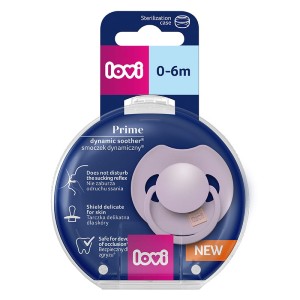 Smoczek silikonowy dynamiczny LOVI PRIME 0-6m 1 szt. Violet