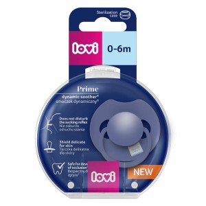 Smoczek silikonowy dynamiczny LOVI PRIME 0-6m 1 szt. Blue