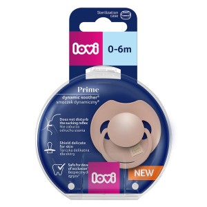 Smoczek silikonowy dynamiczny LOVI PRIME 0-6m 1 szt. Blush