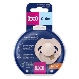 Smoczek silikonowy dynamiczny LOVI PRIME 0-6m 1 szt. Nude