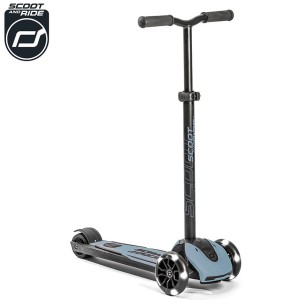 Highwaykick 5 LED Hulajnoga trójkołowa balansowa ze świecącymi kółkami 5+ Steel, SCOOTANDRIDE