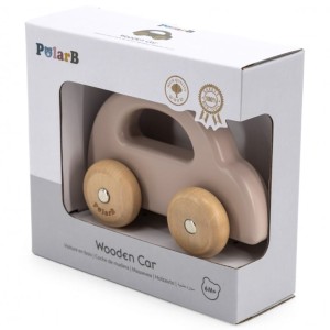 Drewniany samochodzik BRĄZOWY PolarB, Viga