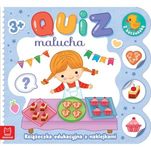 Quiz malucha z kaczuszką - książeczka edukacyjna z naklejkami 3+, Aksjomat