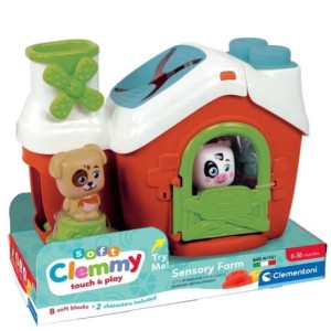 Farma sensoryczna z klockami Clemmy Baby Soft, Clementoni