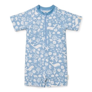 Little Dutch Swimsuit kostium z krótkim rękawem Sea Life Ocean Blue - 98/104