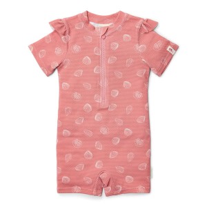 Little Dutch Swimsuit kostium  z krótkim rękawem Ocean Treasures Pink - 98/104