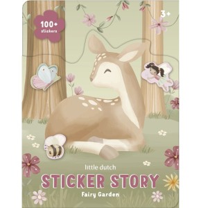 Książeczka z naklejkami Fairy Garden, Little Dutch