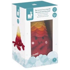 Zabawka do kąpieli - krab z muszelkami do przelewania wody 10m+, Janod