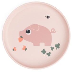 Talerzyk okrągły Foodie Świnka Tiny Farm Powder, Done By Deer