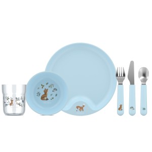 Zestaw obiadowy dziecięcy 6 elementów Mio Forest Friends, Mepal & Little Dutch