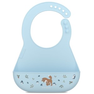 Śliniak silikonowy z kieszonką Mio Forest Friends, Mepal & Little Dutch