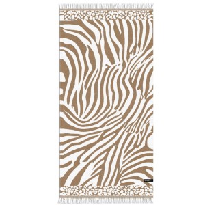 Lekki ręcznik bambusowy 75x150 SMARTTOWEL Zebra z frędzlami, Texpol