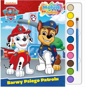 Psi Patrol - maluję, bo lubię - kolorowanka z farbkami