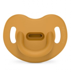 Smoczek silikonowy ANATOMICZNY SX Pro Colour Essence musztardowy 0-6m, Suavinex