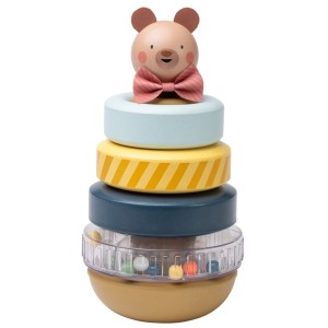 Piramidka sensoryczna do układania Miś, Taf Toys