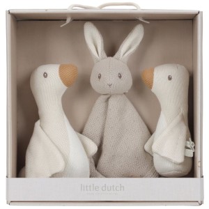 Zestaw Prezentowy zabawek dla niemowląt Newborn Naturals DZIANINOWY, Little Dutch