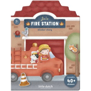 Naklejki wielokrotnego użytku Jim i straż pożarna w akcji, Little Dutch