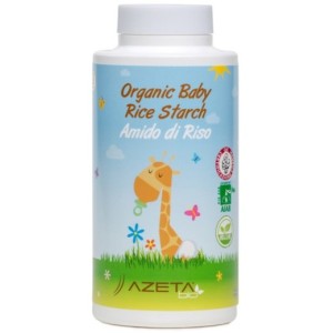 Organiczna skrobia ryżowa do kąpieli dla niemowląt 100 g, Azeta Bio