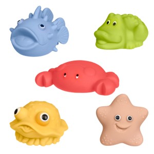 Zwierzątka do kąpieli bez dziurki 5 sztuk - pastelowe , Tullo