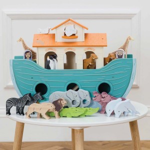 Wielka drewniana Arka Noego z figurkami dla dzieci, Le Toy Van