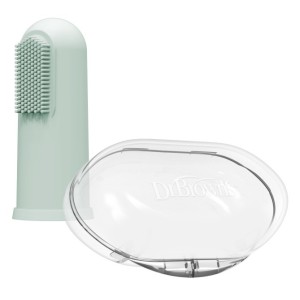 Silikonowa szczoteczka na palec do mycia ząbków niemowląt - zielona, Dr Brown's