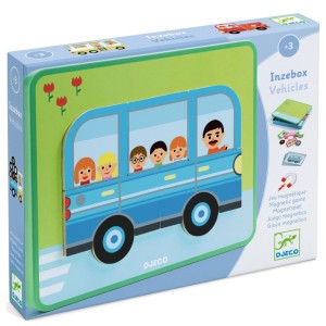 Magnetyczne puzzle Inzebox POJAZDY, Djeco