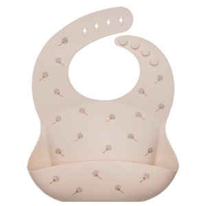 Śliniak silikonowy Take&Match Beige Dandelion, Petite&Mars