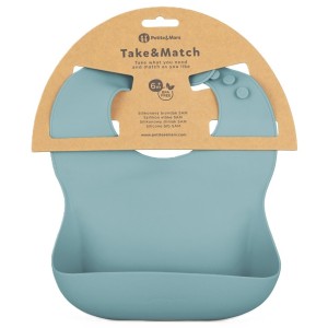 Śliniak silikonowy Take&Match Frosted Sky, Petite&Mars