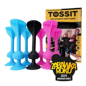 TOSSIT Pakiet Startowy - gra w rzutki z silikonowymi przyssawkami - niebieskie + różowe