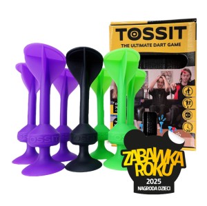 TOSSIT Pakiet Startowy - gra w rzutki z silikonowymi przyssawkami - zielone + fioletowe