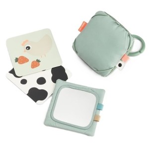 Uchwyt z lusterkiem na karty kontrastowe i obrazki Tiny Farm Green, Done By Deer