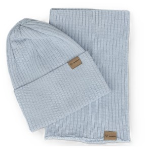 Merino set całoroczny - czapka i komin PASTEL BLUE, Patulove