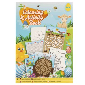 Książka aktywizująca z łamigłówkami i kolorowankami Wielkanoc
