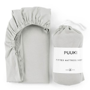 Prześcieradło do łóżeczka 60x120 Organic Jasny Szary, PUUKI