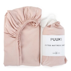 Prześcieradło do łóżeczka 60x120 Organic Pudrowy Różowy, PUUKI