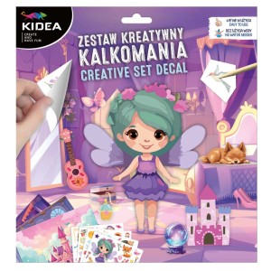Zestaw kreatywny Kalkomania Wróżki - naklejki transferowe, Kidea