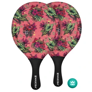 Paletki plażowe Waboba® Artist Beach Paddle - różowe z liśćmi