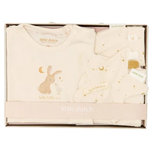 Zestaw prezentowy ubranek dla niemowląt Newborn Naturals 62/68, Little Dutch